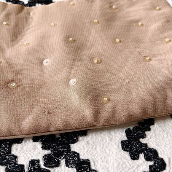 Y2k Express Fashion Embroidered Tan Shoulder Bag boho mini purse - Picture 5 of 10